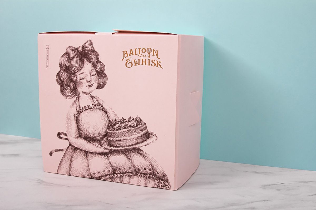 蛋糕店（食品）品牌vi設(shè)計—Balloon and Whisk 插圖賞析，vi設(shè)計，視覺形象vi設(shè)計，食品vi設(shè)計，包裝設(shè)計，蛋糕店品牌vi設(shè)計，vi品牌策劃，深圳vi設(shè)計，左右格局
